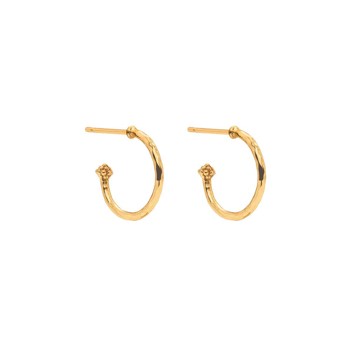 Hoop Earrings with Heart Charm