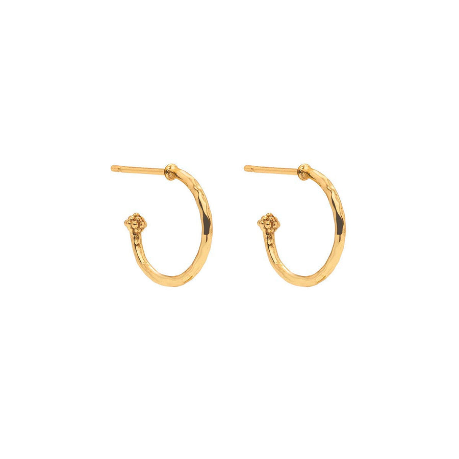 Hoop Earrings with Heart Charm, view 2, styled