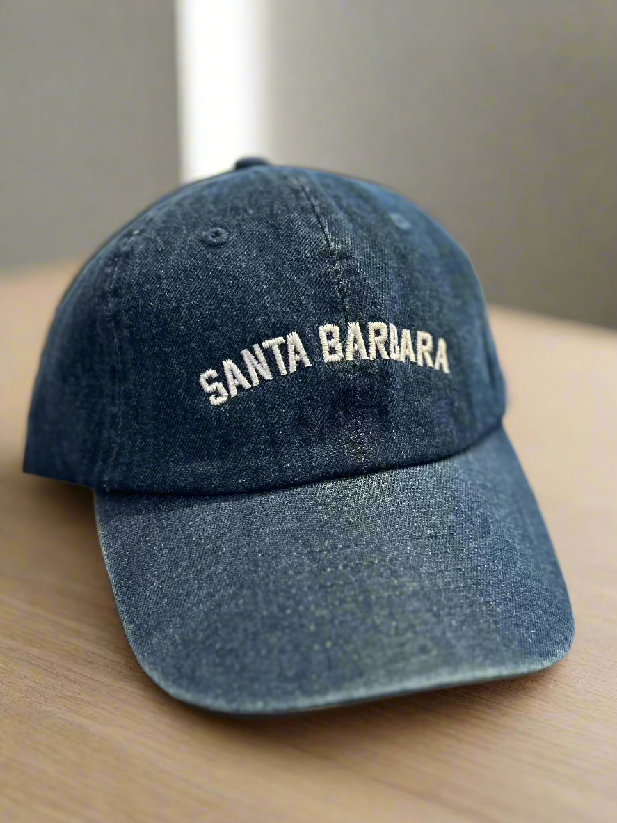 Santa Barbara Embroidered Denim Cap, view 6
