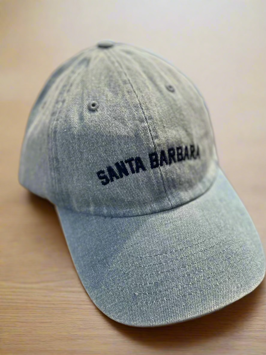 Santa Barbara Embroidered Denim Cap