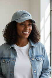 Santa Barbara Embroidered Denim Cap