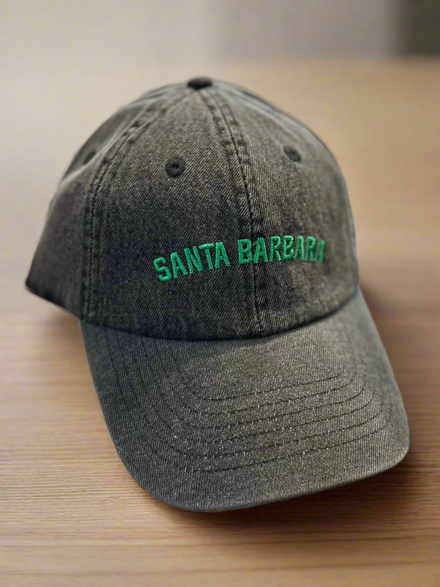 Santa Barbara Embroidered Denim Cap
