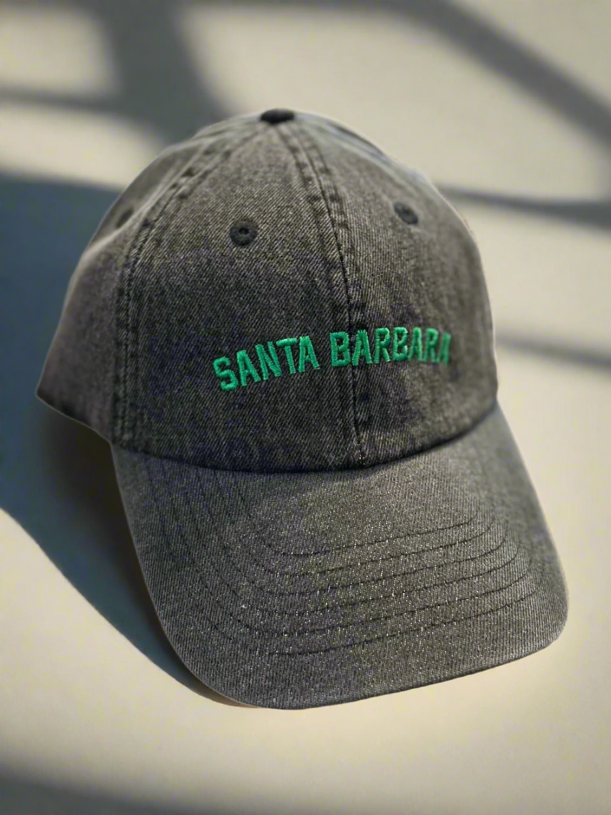 Santa Barbara Embroidered Denim Cap, view 7