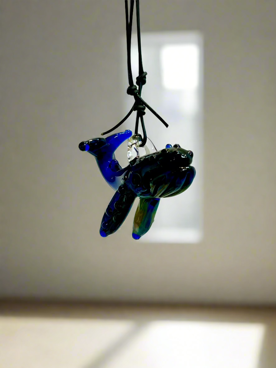 Glass Whale Pendant