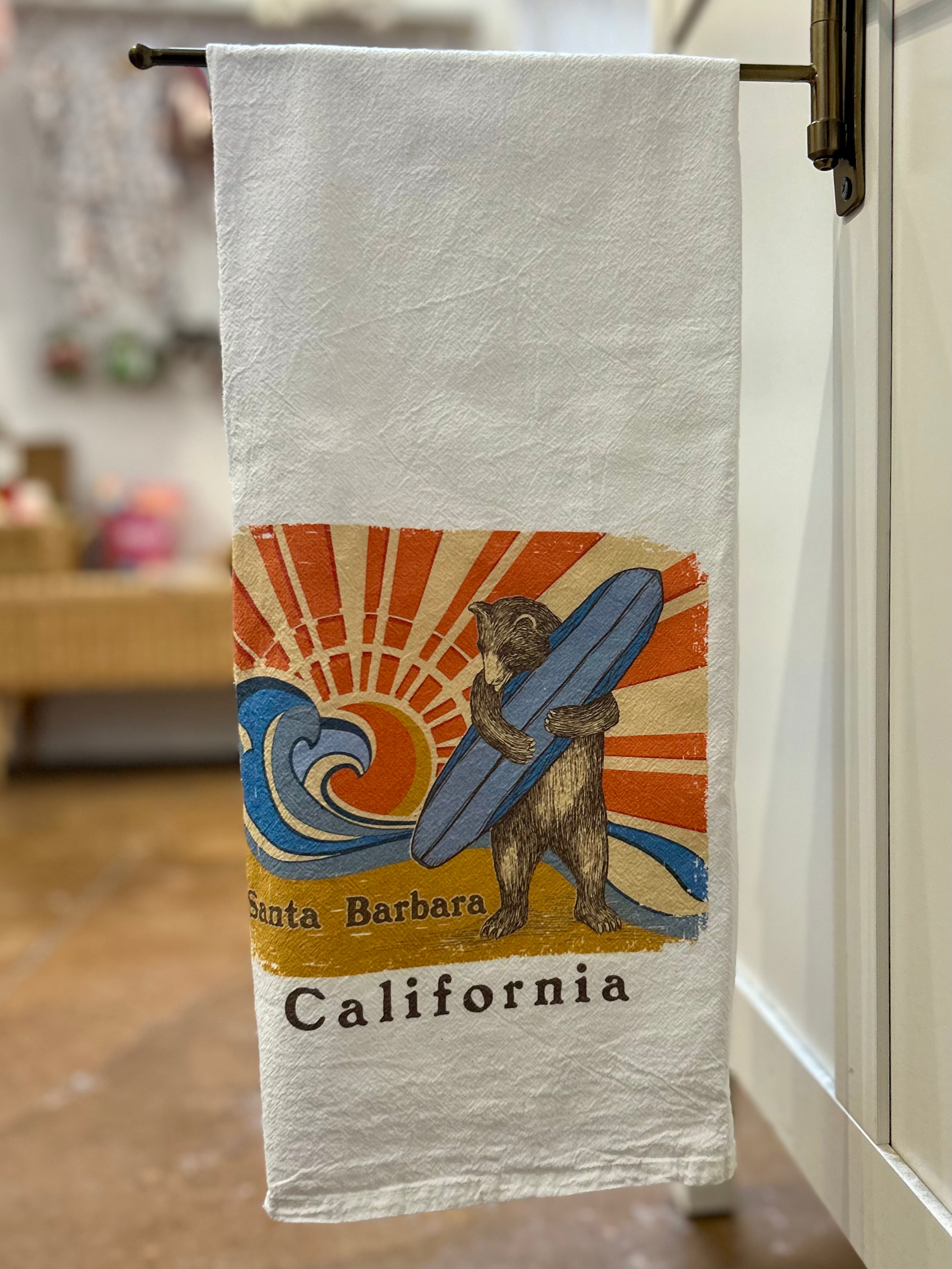 Sun n' Surf Santa Barbara Tea Towel