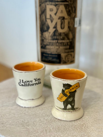Ca Bear Hug Ceramic Shot Glass