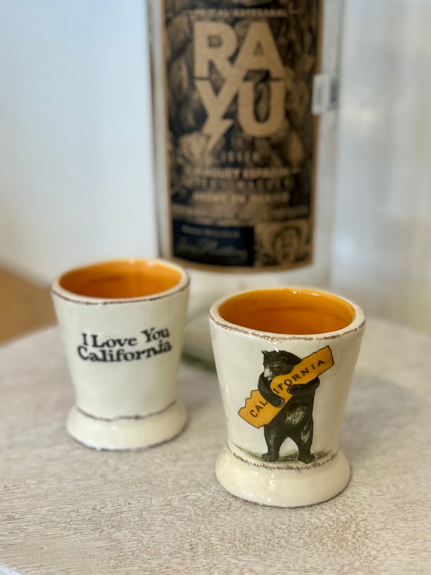 Ca Bear Hug Ceramic Shot Glass
