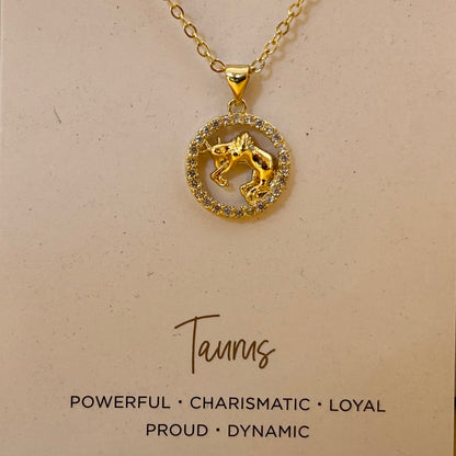 Zodiac w/Crystals Charm Necklace, view 13