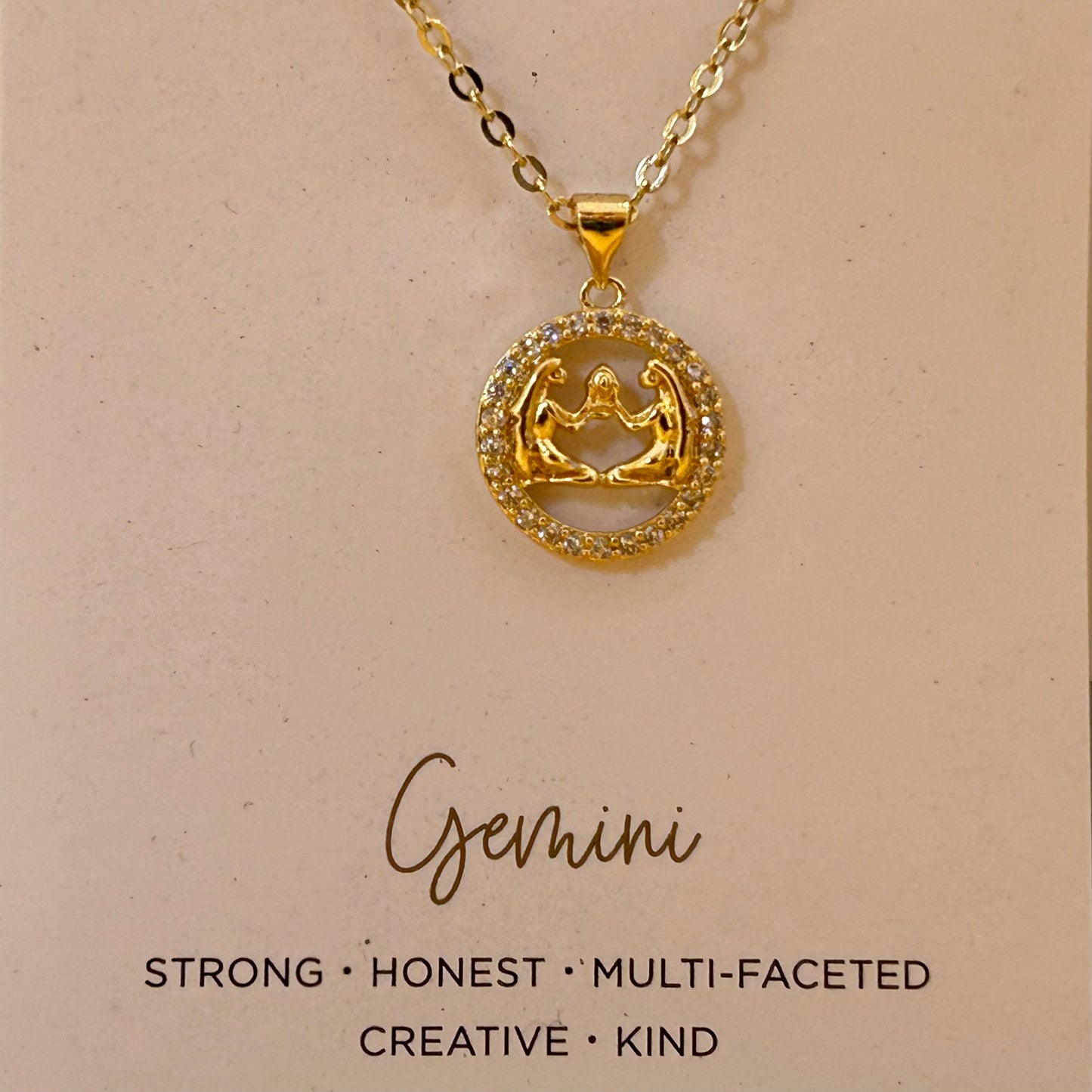Zodiac w/Crystals Charm Necklace, view 9