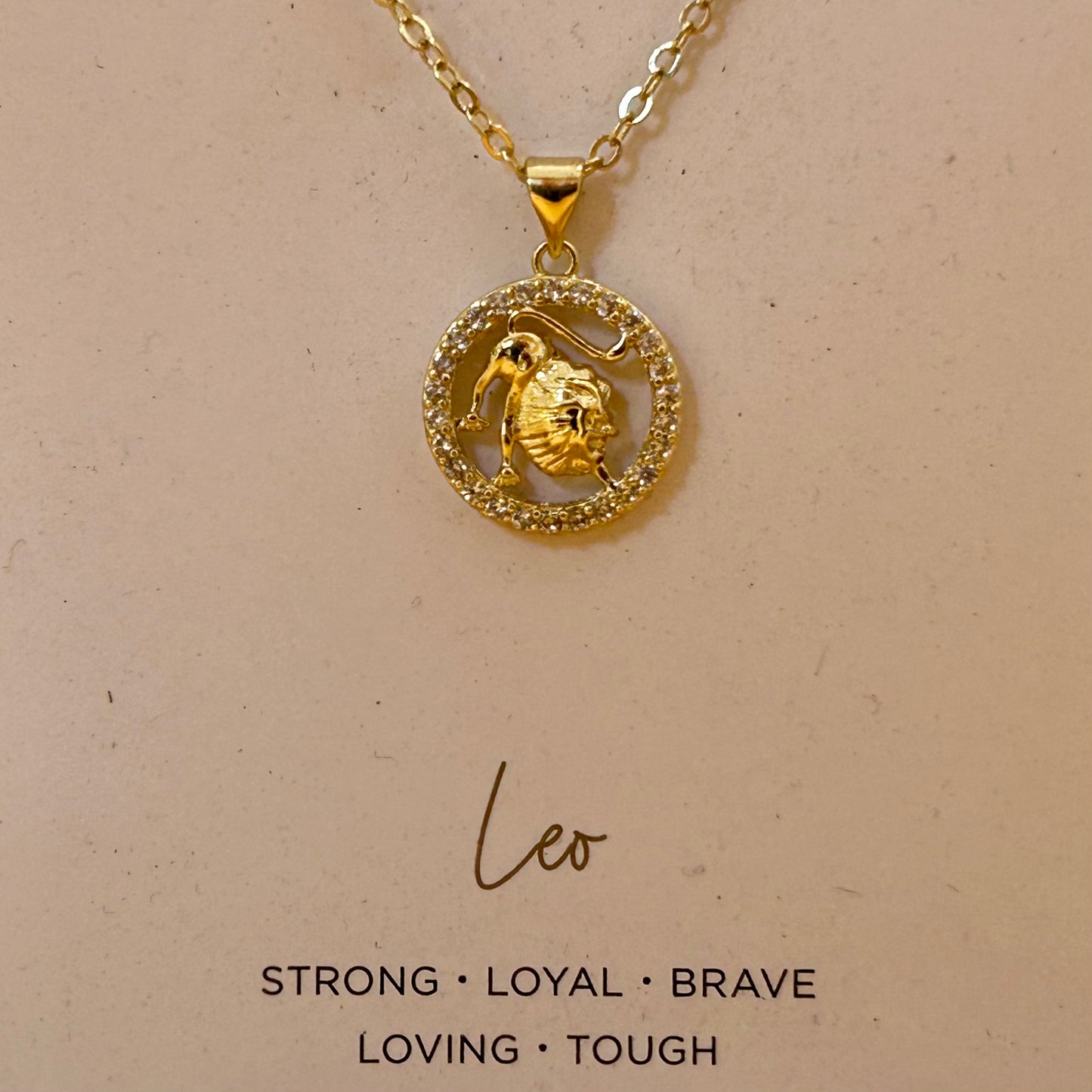 Zodiac w/Crystals Charm Necklace, view 10