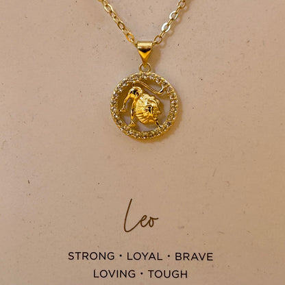 Zodiac w/Crystals Charm Necklace, view 10