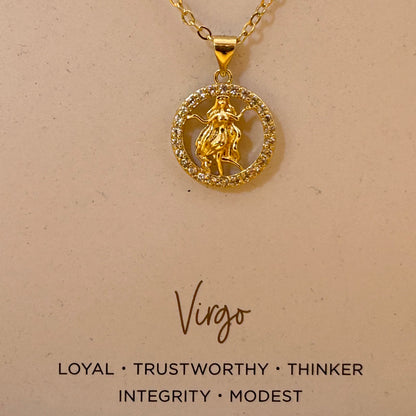 Zodiac w/Crystals Charm Necklace, view 14