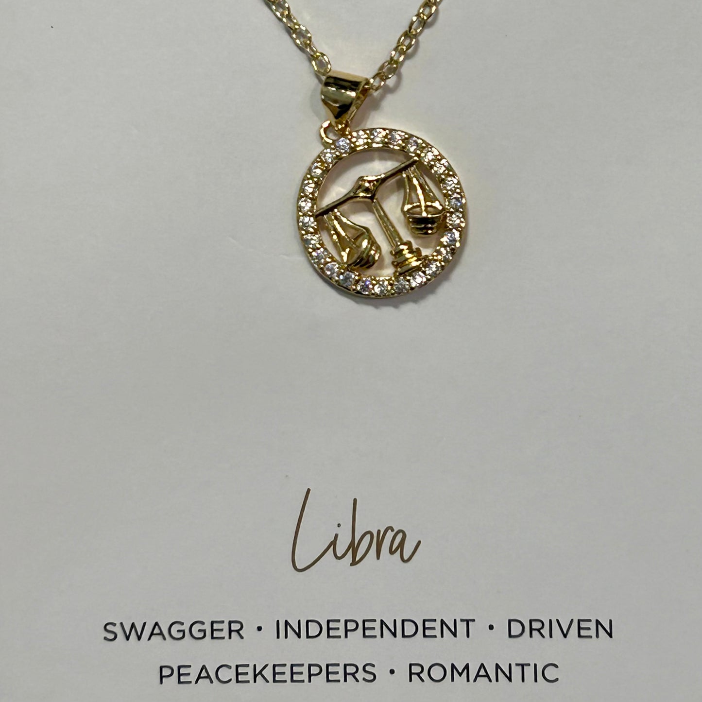 Zodiac w/Crystals Charm Necklace, view 15