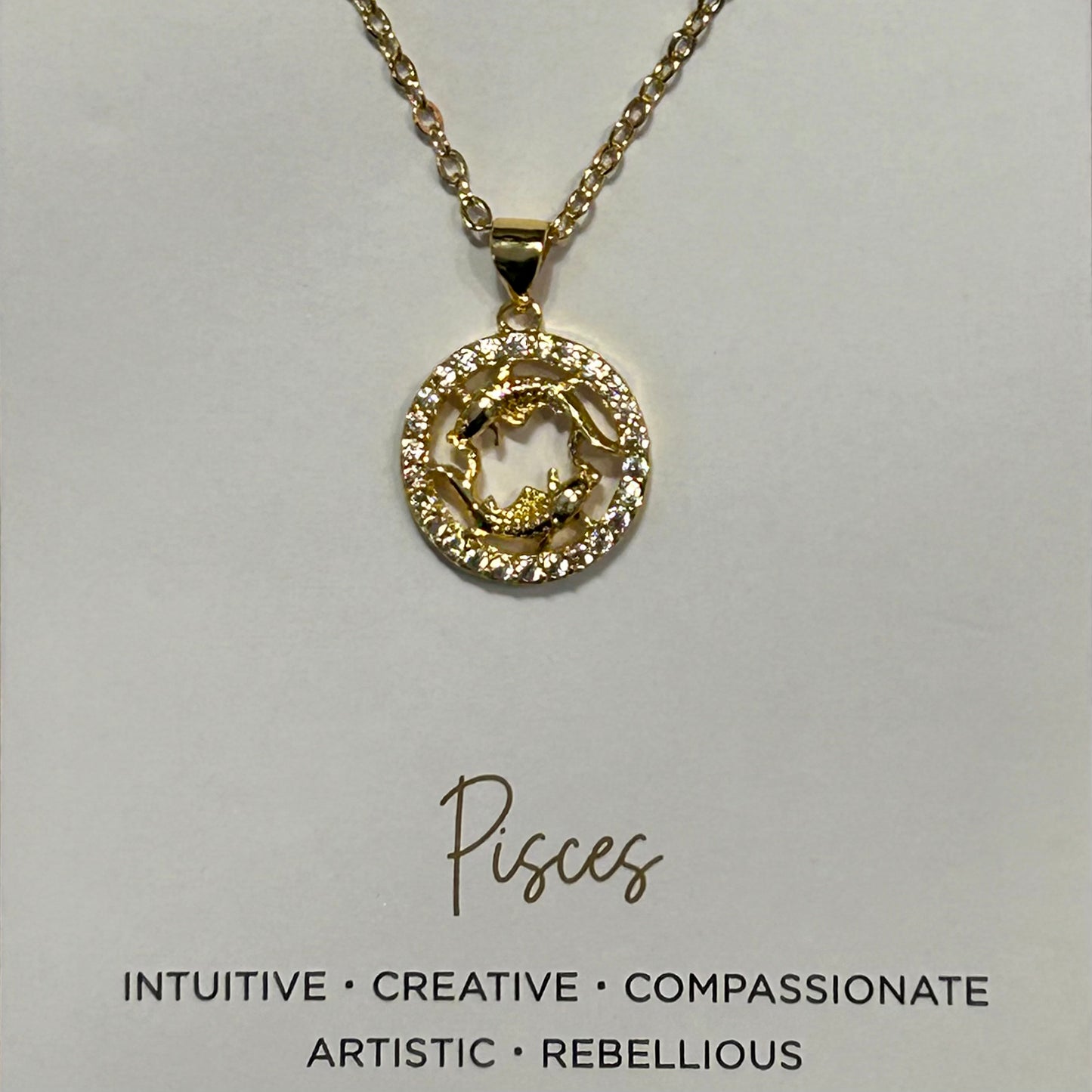 Zodiac w/Crystals Charm Necklace, view 16