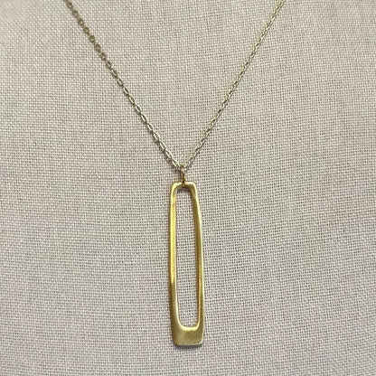 Long Rectangle Necklace, view 2