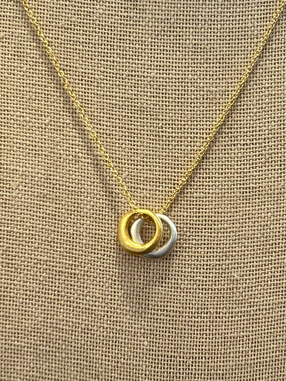 Two Little Circles Necklace, view 3