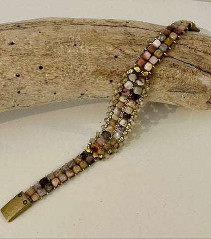 Pink Opal & Zircon Bracelet, view 3