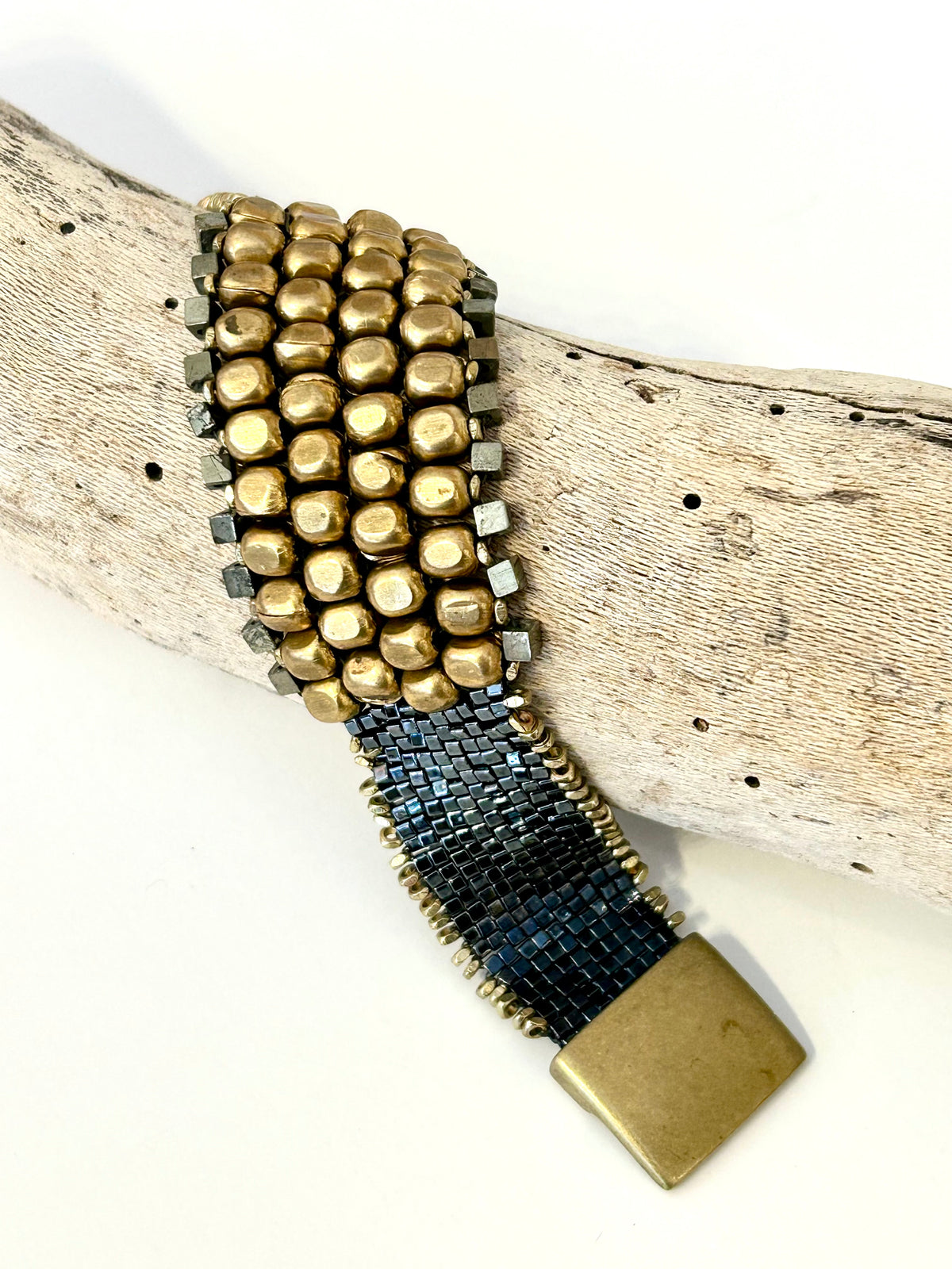 Large Bronze & Pyrite Bracelet, view 2