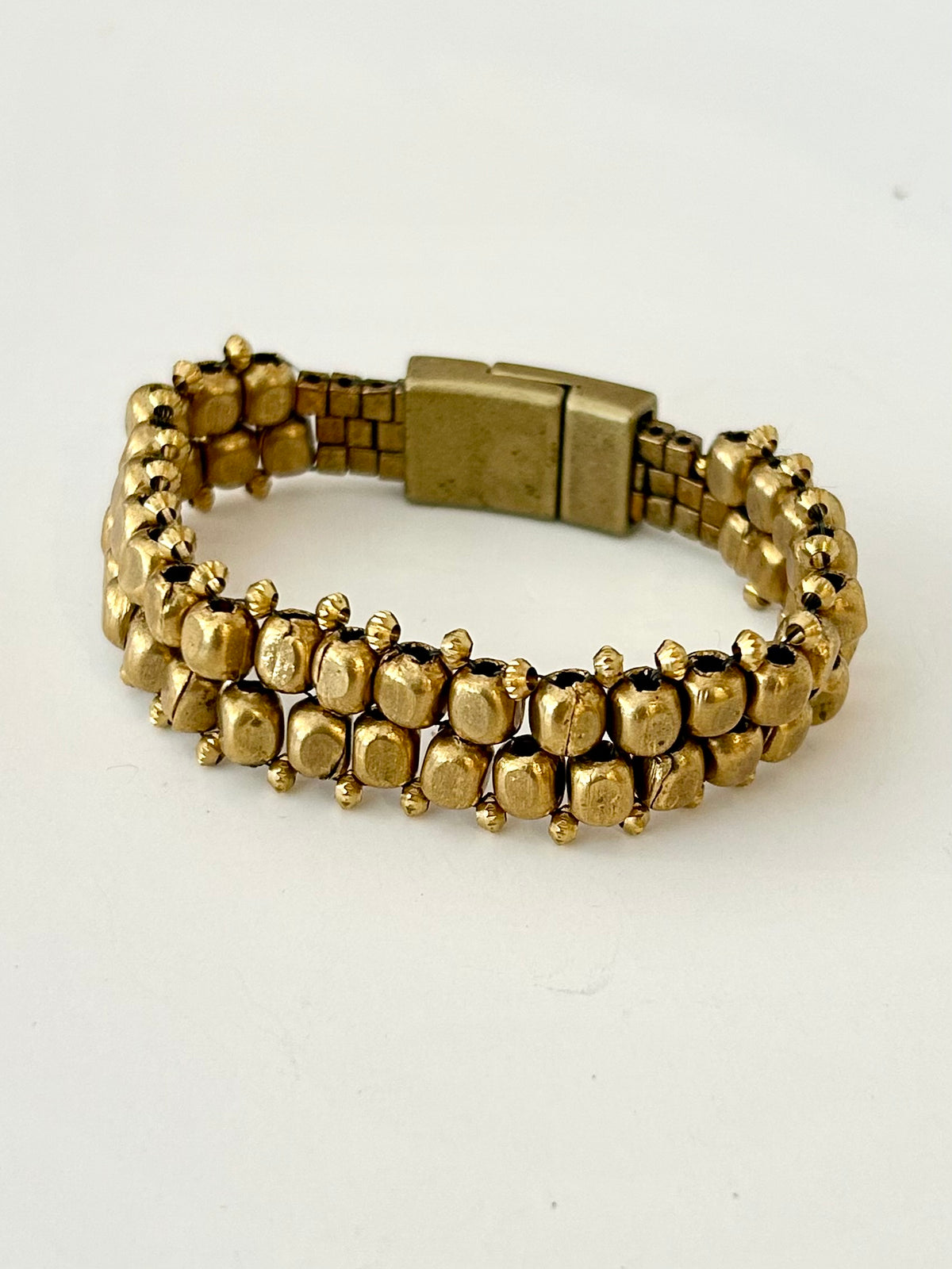 Large Bronze Cubes Bracelet, view 3