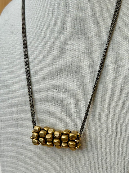 Bronze Cubes Necklace, view 2