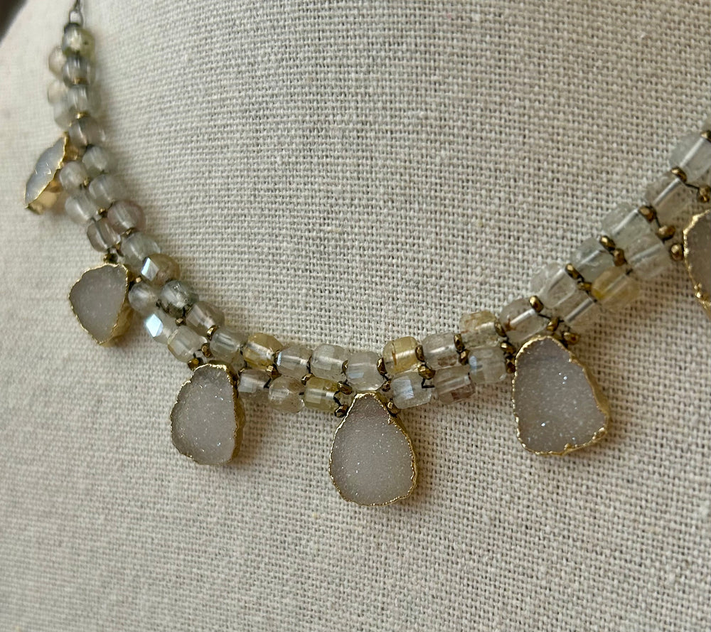 Topaz & Druzy Necklace