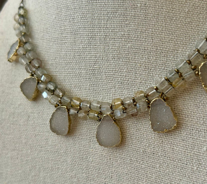 Topaz & Druzy Necklace, view 2