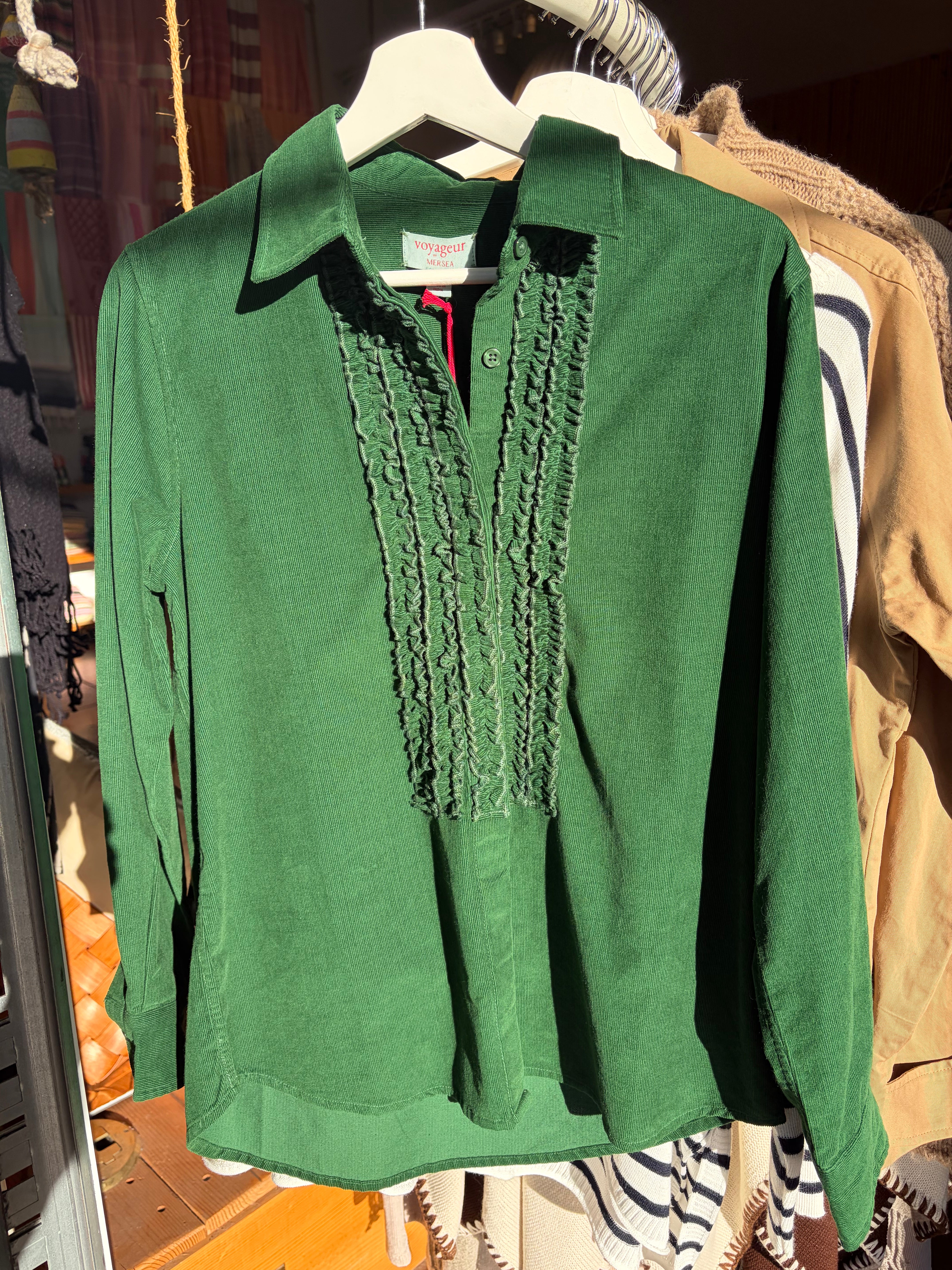 Tuxedo Ruffle Baby Cord Shirt