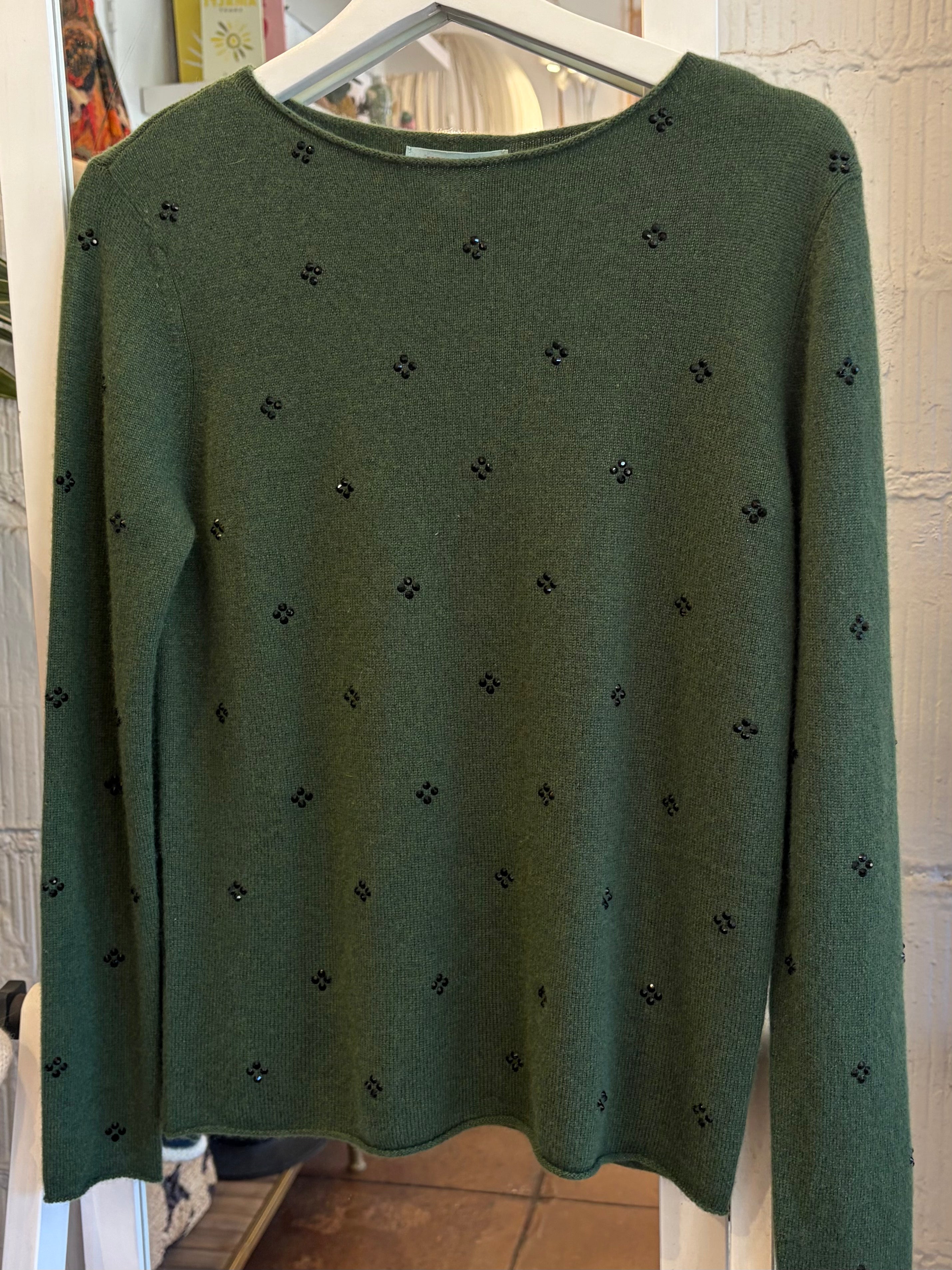 Carmel Cedar Sparkle Cashmere Sweater