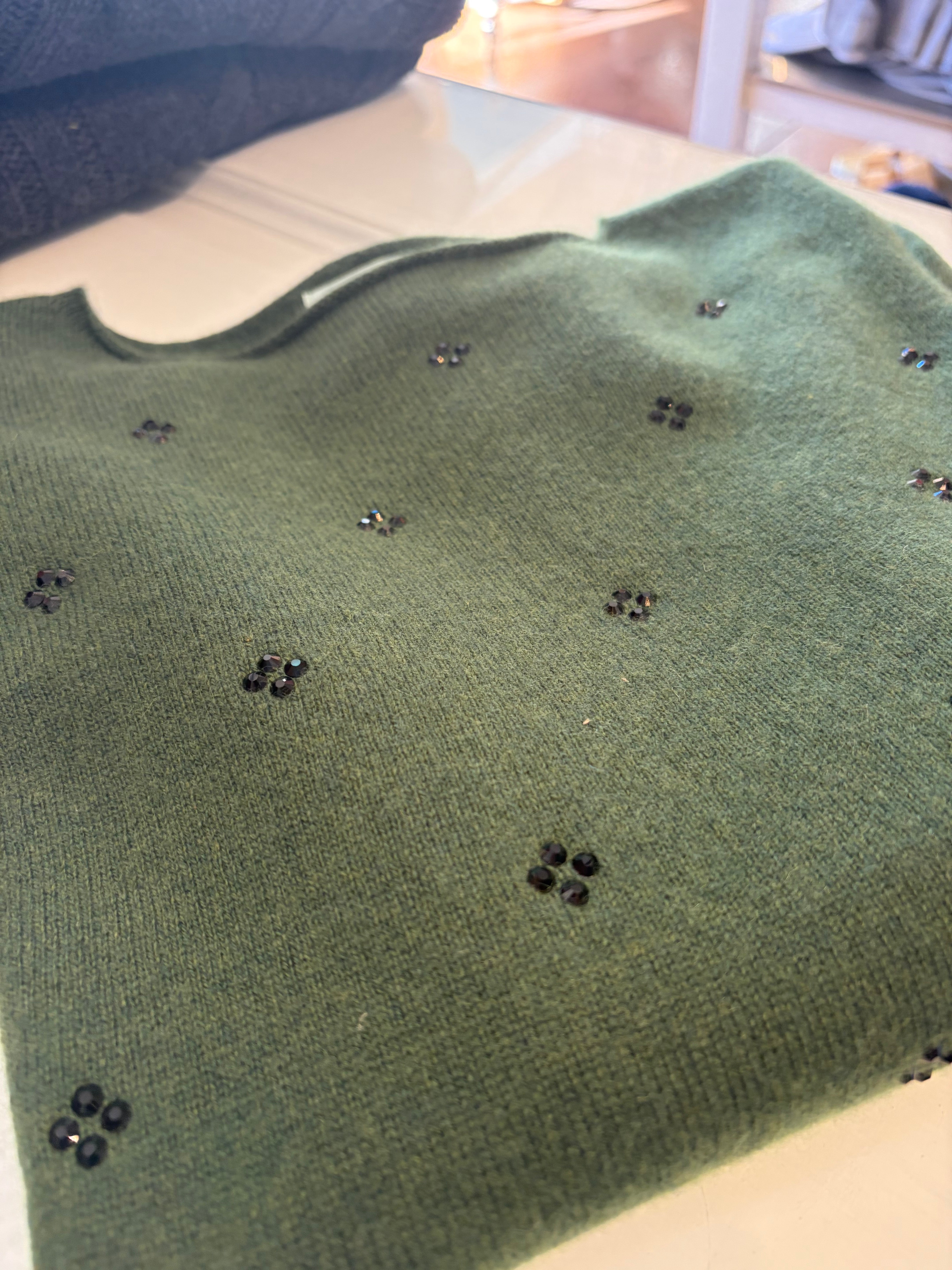 Carmel Cedar Sparkle Cashmere Sweater