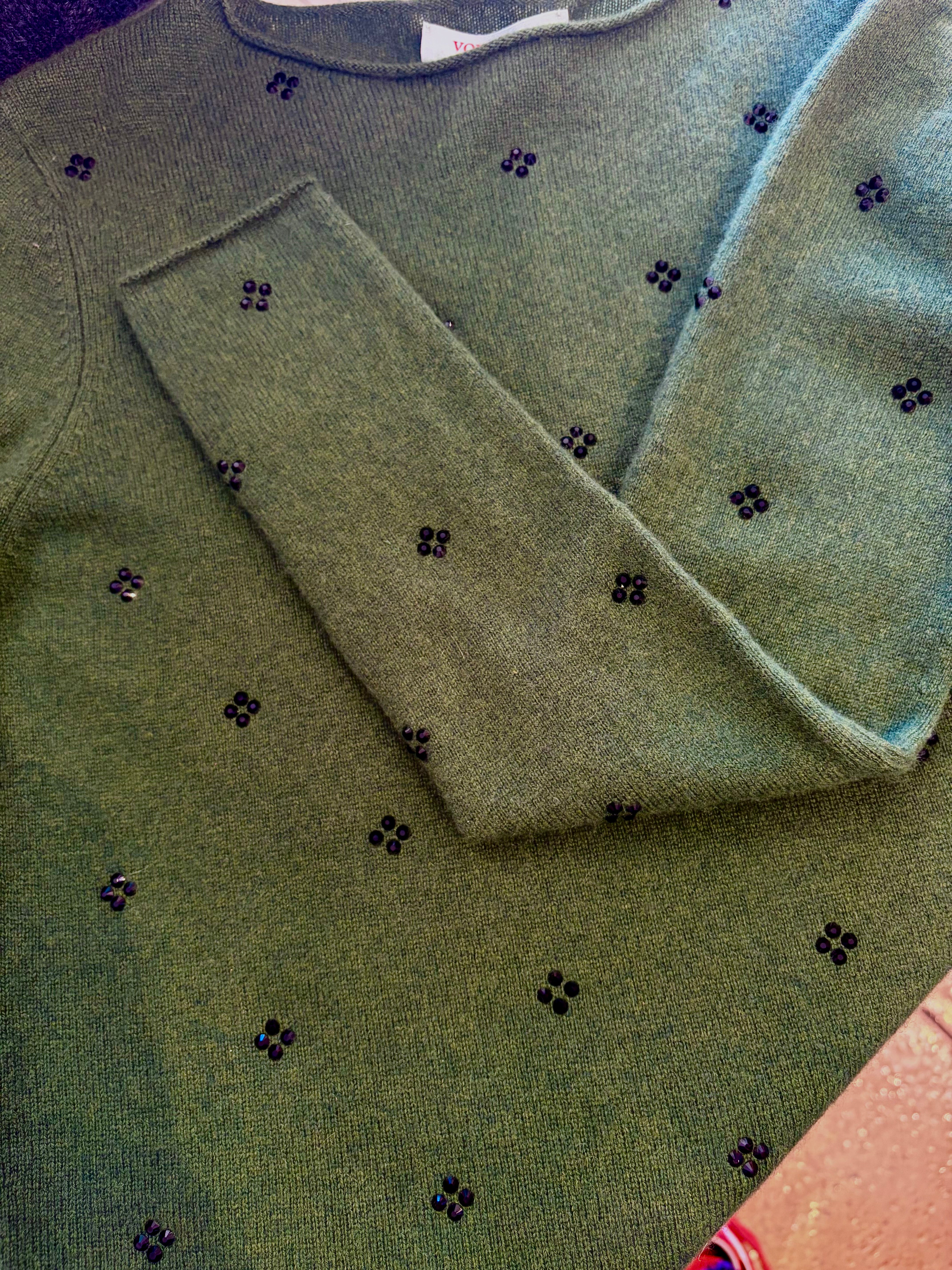 Carmel Cedar Sparkle Cashmere Sweater