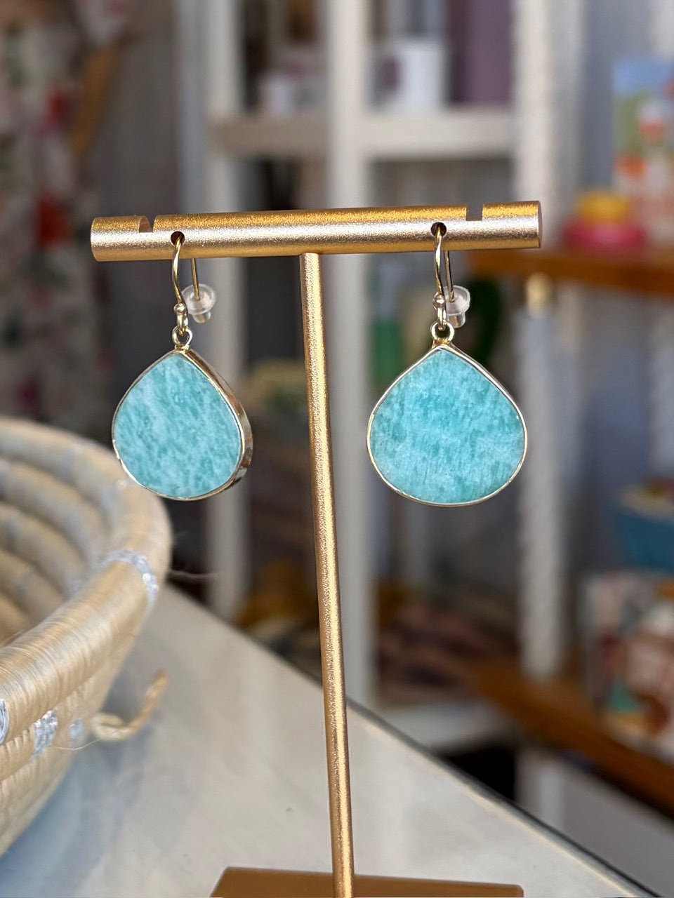 Amazonite Slab Earrings