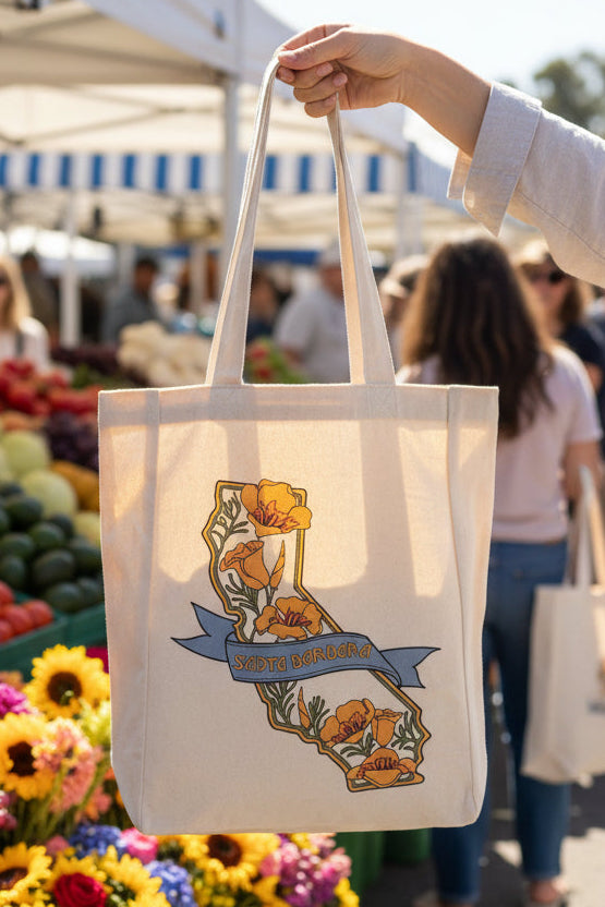 CA Poppies Santa Barbara Tote, view 2