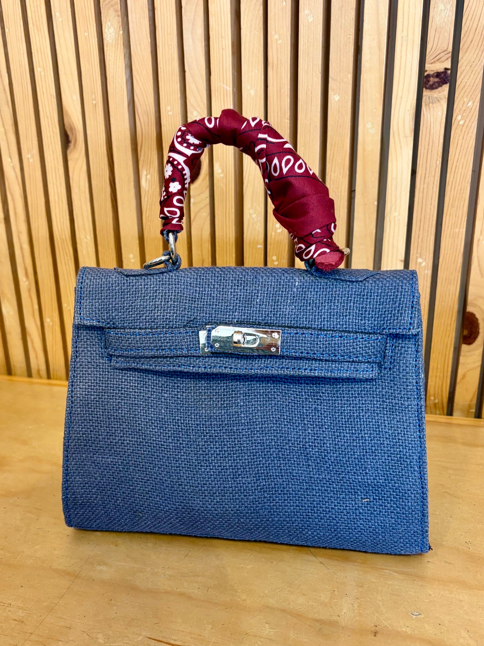 Mini Kelly Style Jute Bag