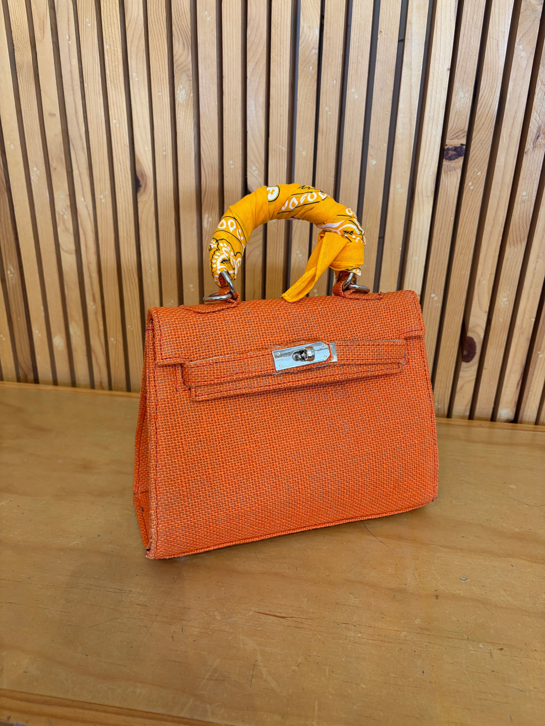 Mini Kelly Style Jute Bag