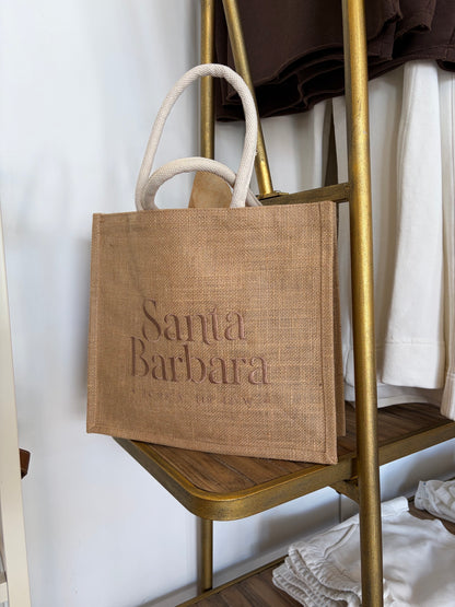 SB Burlap Tote