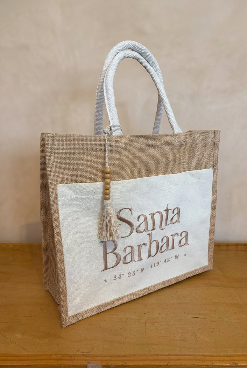 SB Burlap Tote