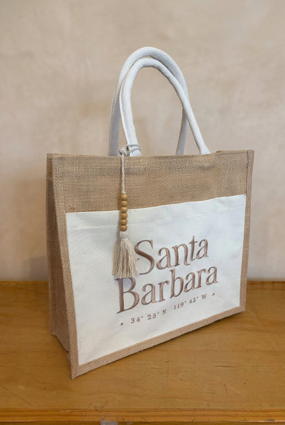 SB Burlap Tote
