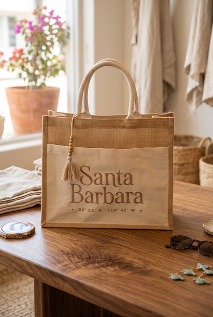 SB Burlap Tote