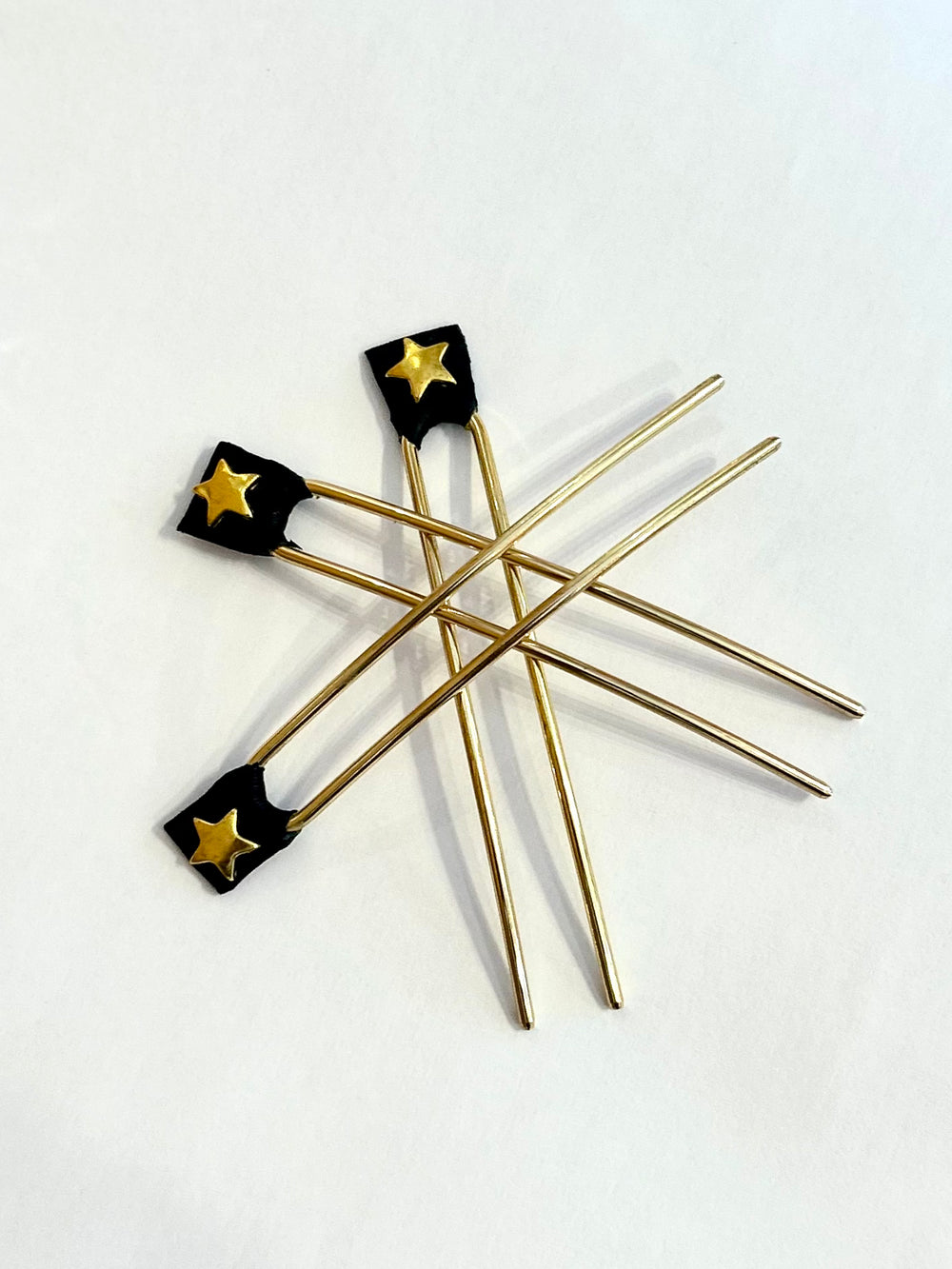 Hide & Stone Hair Pin