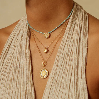 Inner Light Mop Mandala Necklace, view 3