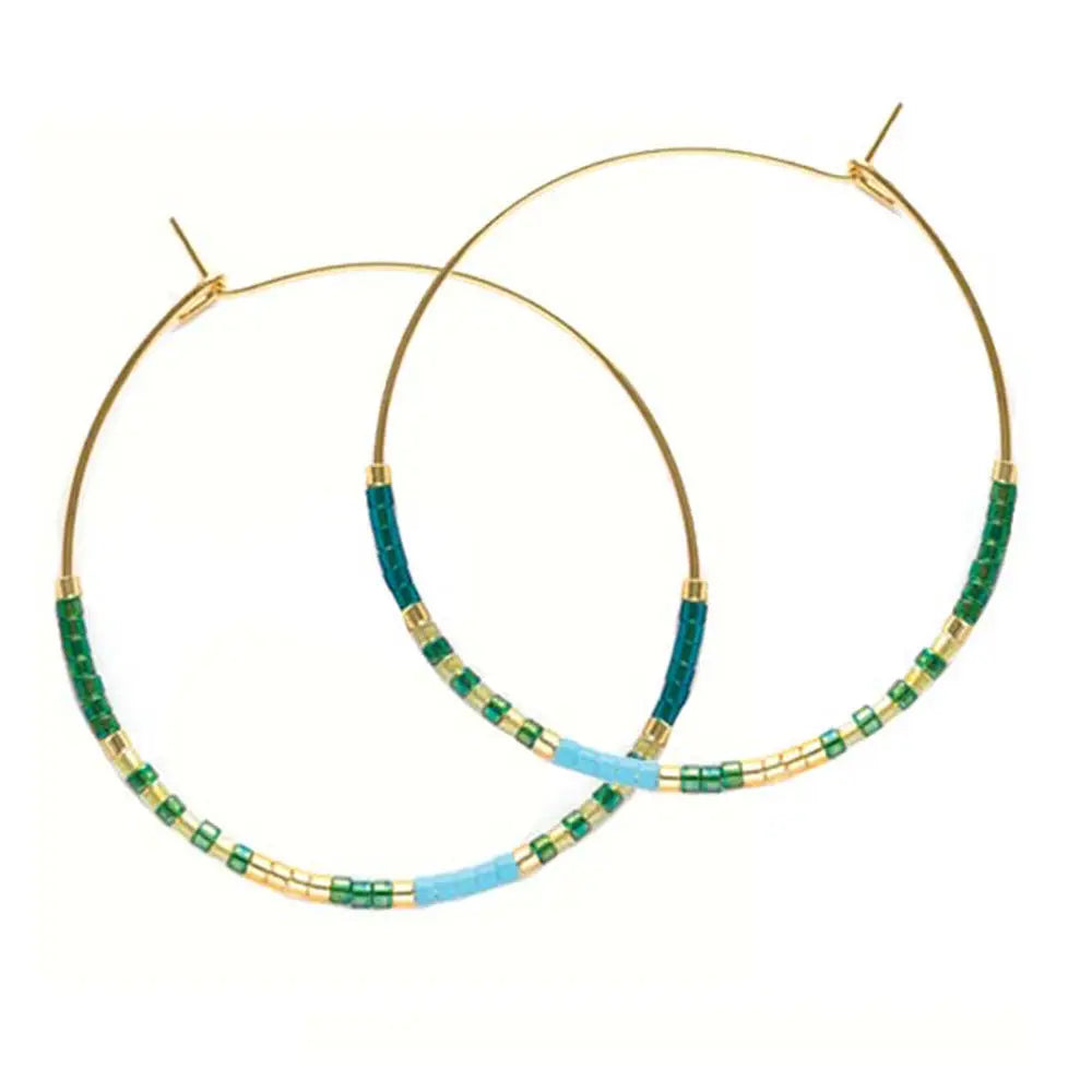 Japanese Seed Bead Hoops