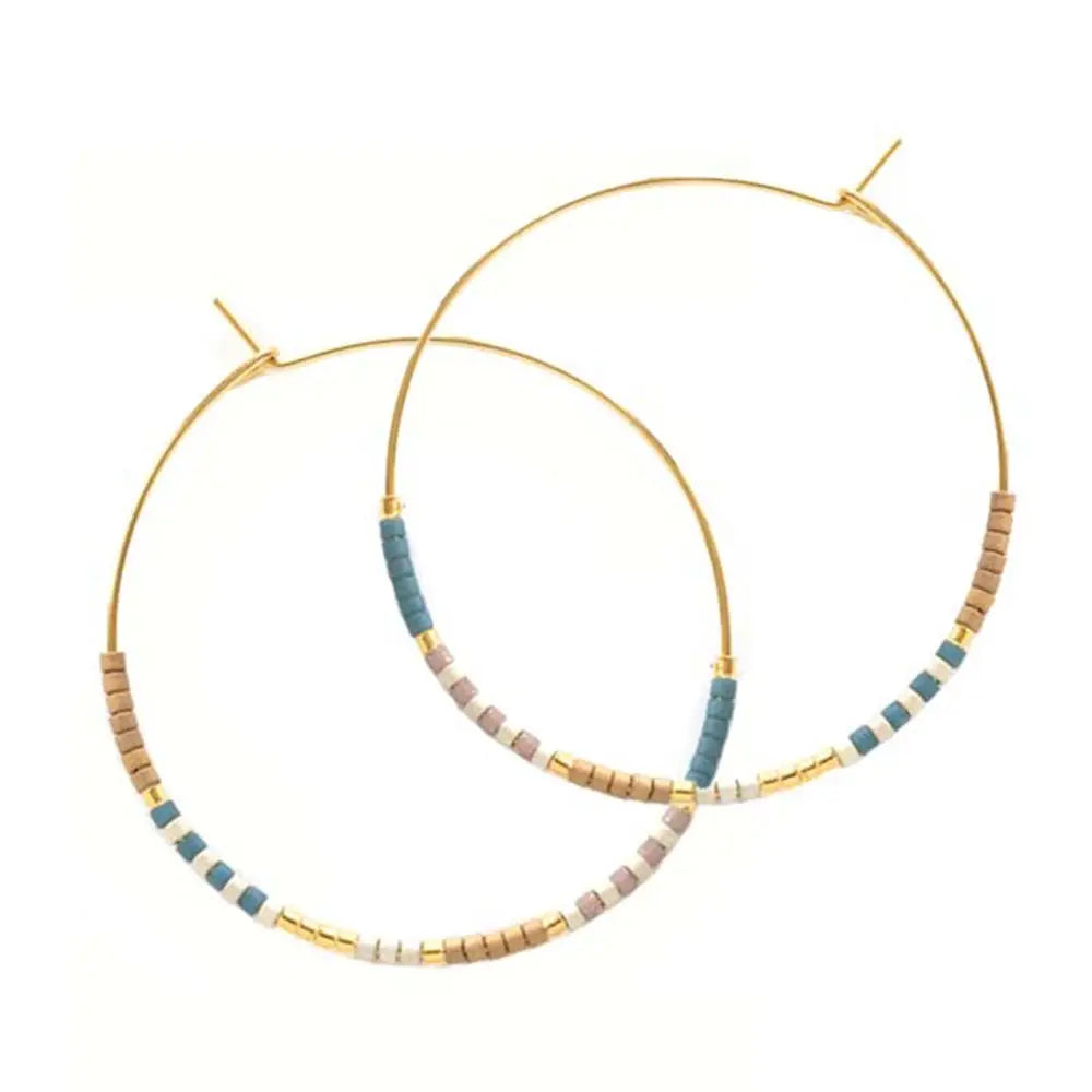 Japanese Seed Bead Hoops