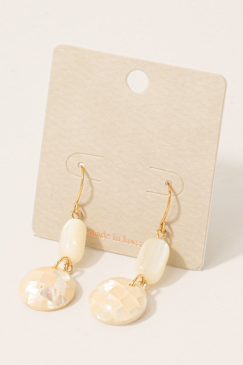Shell Charms Hook Earrings