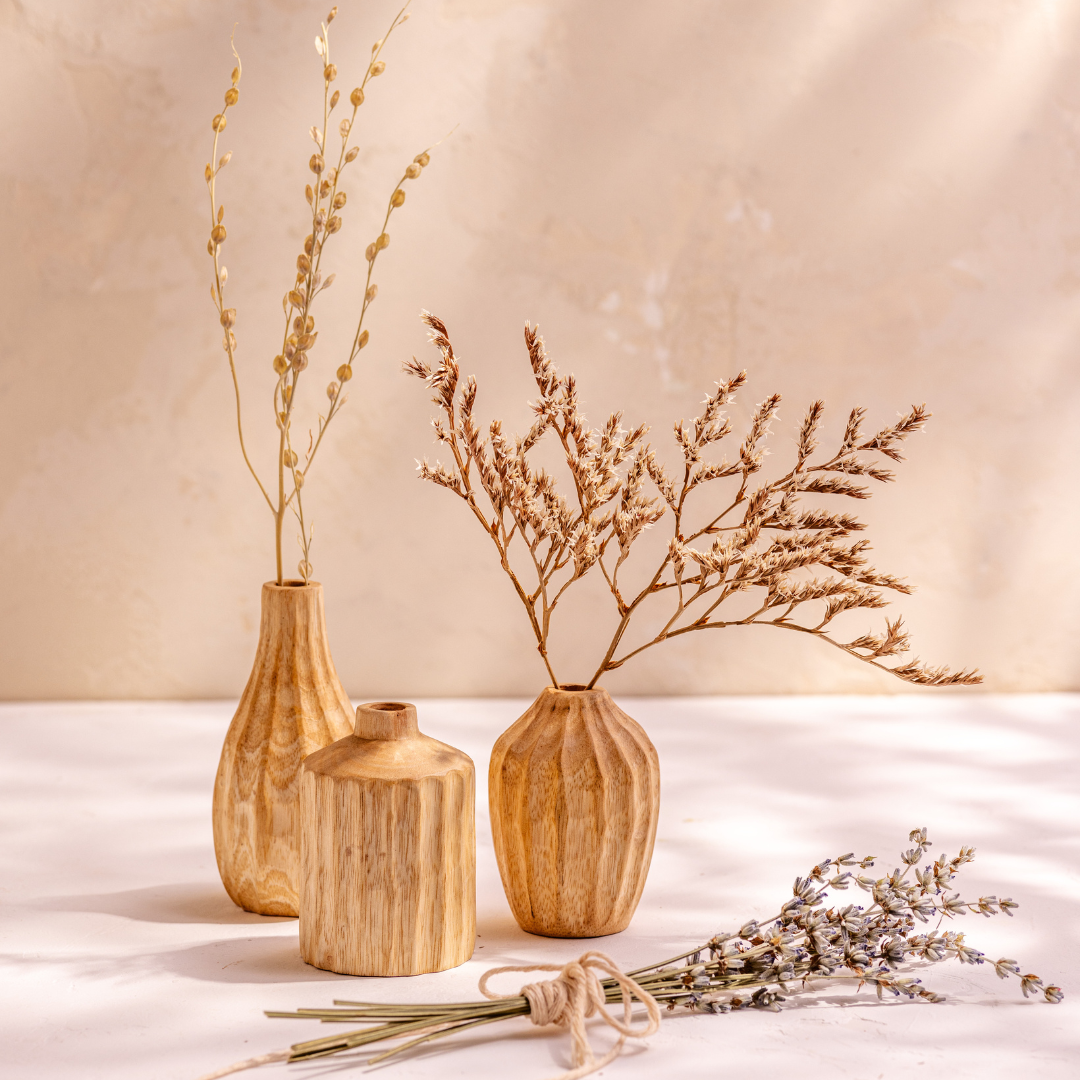 Kiln Mango Carved Mini Vase
