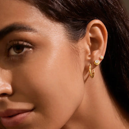 Kindred Spirits Sparkling Moon Hoops, view 2