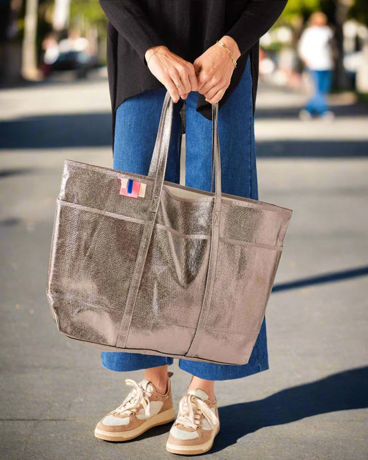 La Plage Metallic Tote