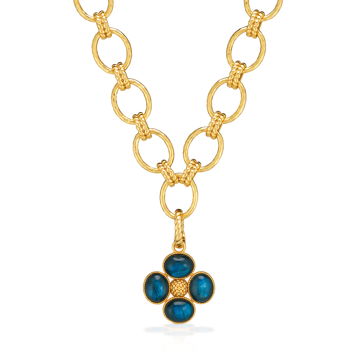 Berry Clover Double Sided Pendant - Labradorite, view 3