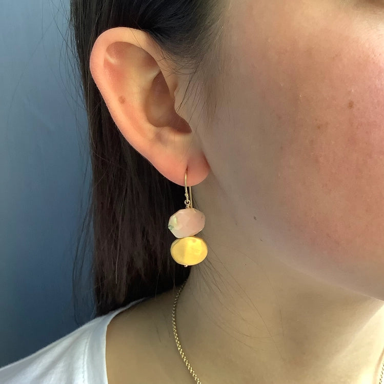 Large Nugget Labradorite Earrings, view 2