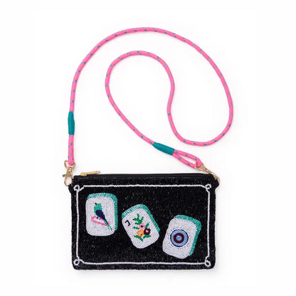 Leila Bead Clutch With Strap, view 15