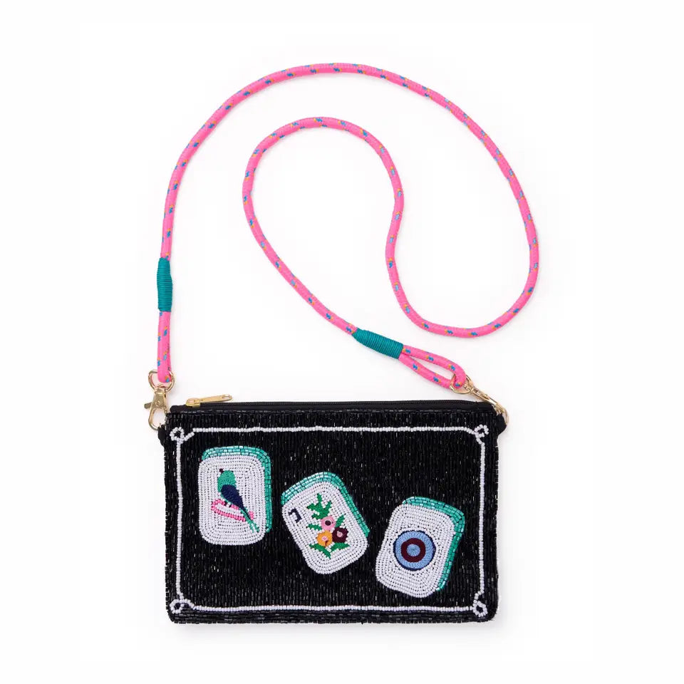 Leila Bead Clutch With Strap